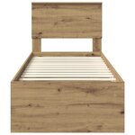 vidaXL Cadre de lit Chêne artisan 75 x 190 cm Pin massif