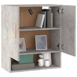 vidaXL Armoire murale Gris béton 60x31x70 cm Bois d'ingénierie