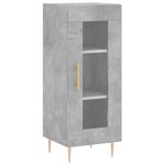 vidaXL Buffet haut Gris béton 34 5x34x180 cm Bois d'ingénierie