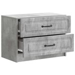 vidaXL Cabinet de chevet avec tiroir Gris béton 62 x 34 5 x 44 5 cm