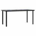 vidaXL Ensemble à manger jardin 7Pièces marron rpoly otin verre