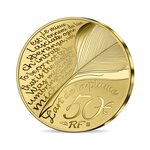 Monnaie de 50€ Or BE - Jean de la fontaine - 400 ans de sa naissance monnaie de 50€