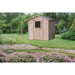 Abri de jardin bois + abri bûches - FSC - 4.21m²- L 235 x l 164 x H 200 cm
