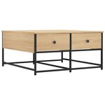 vidaXL Table basse chêne sonoma 80x80x40 cm bois d'ingénierie