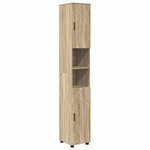 vidaXL Ensemble de mobilier de salle de bain 5 Pièces Chêne sonoma