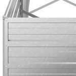 vidaXL Lit surélevé de jardin 320x40x45 cm Acier galvanisé Argenté