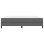 vidaXL Lit à ressorts avec matelas Gris foncé 180 x 200 cm tissu