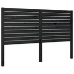 vidaXL Tête de lit Noir 186x4x100 cm Bois massif de pin
