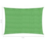 vidaXL Voile d'ombrage 160 g/m² Vert clair 3 5x5 m PEHD