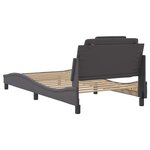 vidaXL Cadre de lit sans matelas gris 100x200 cm similicuir