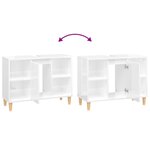 vidaXL Meuble d'évier blanc brillant 80x33x60 cm bois d'ingénierie