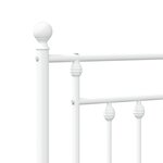 vidaXL Tête de lit métal blanc 100 cm