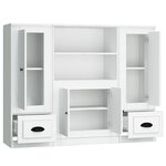 vidaXL Buffets 3 Pièces blanc bois d'ingénierie