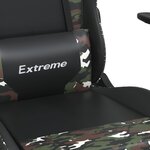 vidaXL Chaise de jeu Noir et camouflage Similicuir