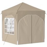 vidaXL Tente de fête pop-up 192 x 192 x 245 cm Crème