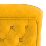 Vidaxl chaise de salle à manger jaune moutarde velours