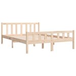 vidaXL Cadre de lit bois massif 120x190 cm petit double