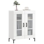 vidaXL Buffet Blanc brillant 69 5x34x90 cm Bois d'ingénierie