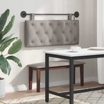vidaXL Tête de lit suspendue Avec lumière LED Taupe Tissu
