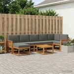 vidaXL Ensemble de canapés d'extérieur 8 Pièces Naturel et Anthracite