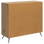 vidaXL Buffet Chêne artisanal 89 x 34 5 x 80 cm Bois d'ingénierie