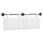 vidaXL Tête de lit suspendue Blanc Tissu