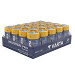 Pack 20 piles alcalines industrial pro lr14/c (baby) 1 5 v varta