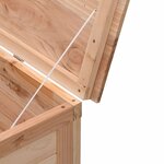 vidaXL Boîte de rangement de jardin 198 5x50x56 5 cm bois massif sapin