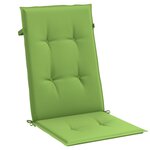 vidaXL Coussins de chaise à dossier haut lot de 2 vert mélangé tissu