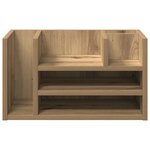 vidaXL Organiseur de bureau Chêne noir 44.5 x 24 x 25 cm