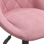 vidaXL Chaises pivotantes à manger lot de 2 Rose Velours