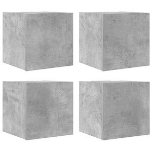 vidaXL Meubles TV muraux 4 Pièces Gris béton 30 5x30x30 cm
