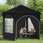 vidaXL Tente de fête pop-up 192 x 192 x 245 cm Noir