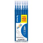 Lot de 6 recharges frixion pointe moyenne 0 7mm bleu pilot