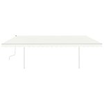 vidaXL Auvent manuel rétractable avec LED 5x3 5 m Crème