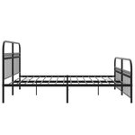 vidaXL Cadre de lit métal sans matelas avec pied de lit noir 183x213cm