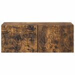 vidaXL Meuble TV mural 59 5 x 31 cm Chêne fumé Bois d'ingénierie