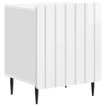 vidaXL Cabinet de chevet 2 Pièces Blanc brillant 43 x 34 5 x 52 cm