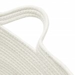 vidaXL Panier à linge marron et blanc Ø60x36 cm coton
