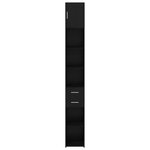 Cabinet de rangement slim vidaXL Chêne noir 30x42.5x225 cm Bois reconstitué