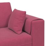vidaXL Canapé en velours avec coussin avec oreiller Bordeaux 208 cm Velours