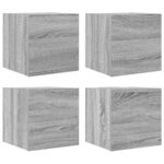 vidaXL Meubles TV muraux 4 Pièces Sonoma gris 30 5x30x30 cm