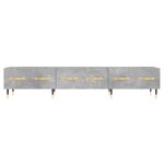vidaXL Meuble TV gris béton 150x36x30 cm bois d'ingénierie