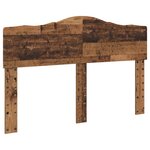 vidaXL Cadre de lit Bois ancien 140 x 190 cm Bois de pin massif