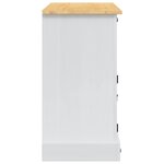 vidaXL Coffres de rangement Blanc 112 x 40 x 75 cm Pin massif