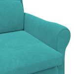 vidaXL fauteuil Turquoise 76 x 94 x 102 cm Velours