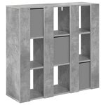 vidaXL Buffet avec tiroir Gris béton 88 5 x 29 x 84 5 cm