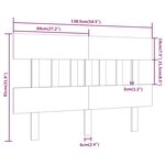 vidaXL Tête de lit Marron miel 138 5x3x81 cm Bois massif de pin