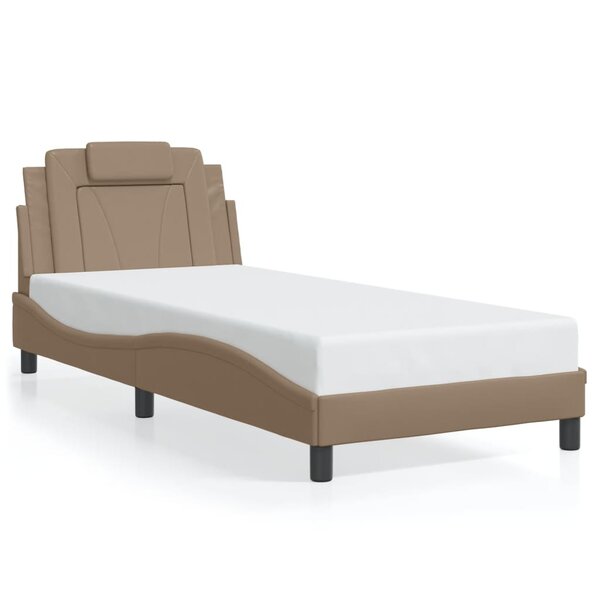 vidaXL Cadre de lit Viana sans matelas cappuccino 90x190 cm similicuir