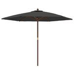 vidaXL Parasol de jardin avec mât en bois anthracite 299x240 cm